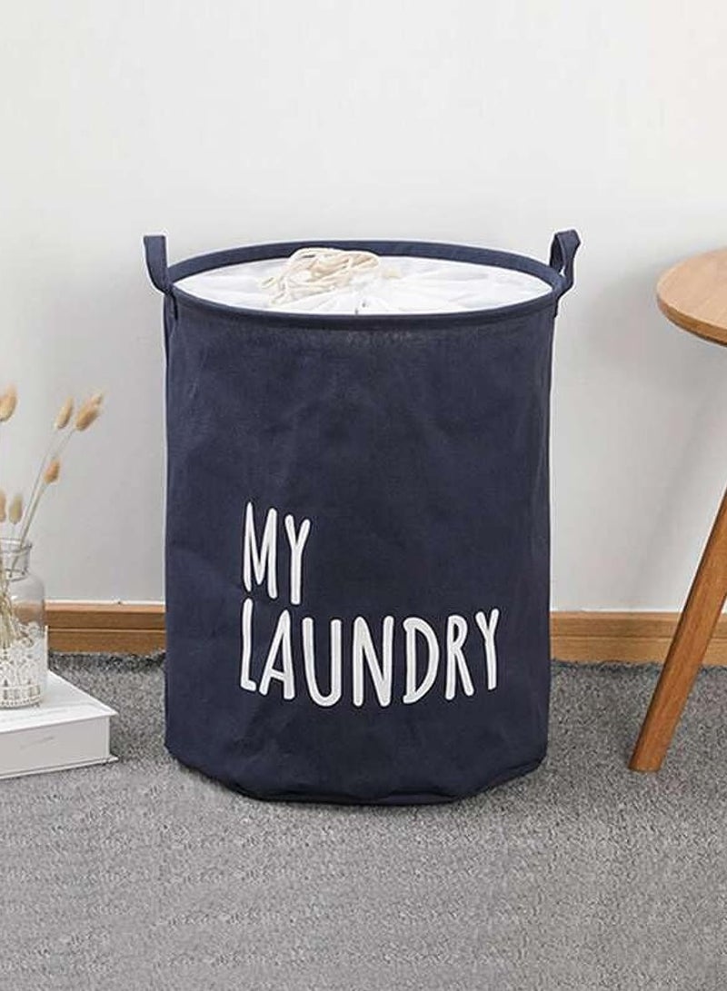 بلومنغ تايم سلة غسيل محمولة، حقيبة تخزين ألعاب، صندوق كبير، سلة غسيل من القطن والكتان، ملابسي - Image 1