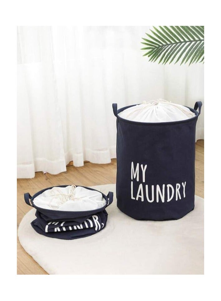 بلومنغ تايم سلة غسيل محمولة، حقيبة تخزين ألعاب، صندوق كبير، سلة غسيل من القطن والكتان، ملابسي - Image 2