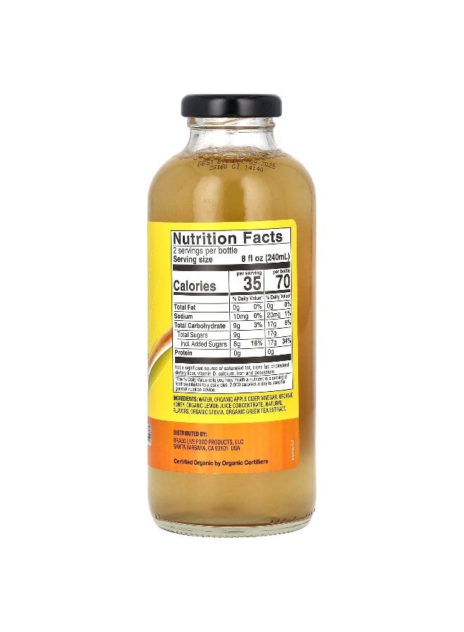 Bragg, Organic Apple Cider Vinegar Refreshers, Prebiotic, Honey & Green Tea, 16 fl oz (473 ml) (Packaging may vary) - Image 2