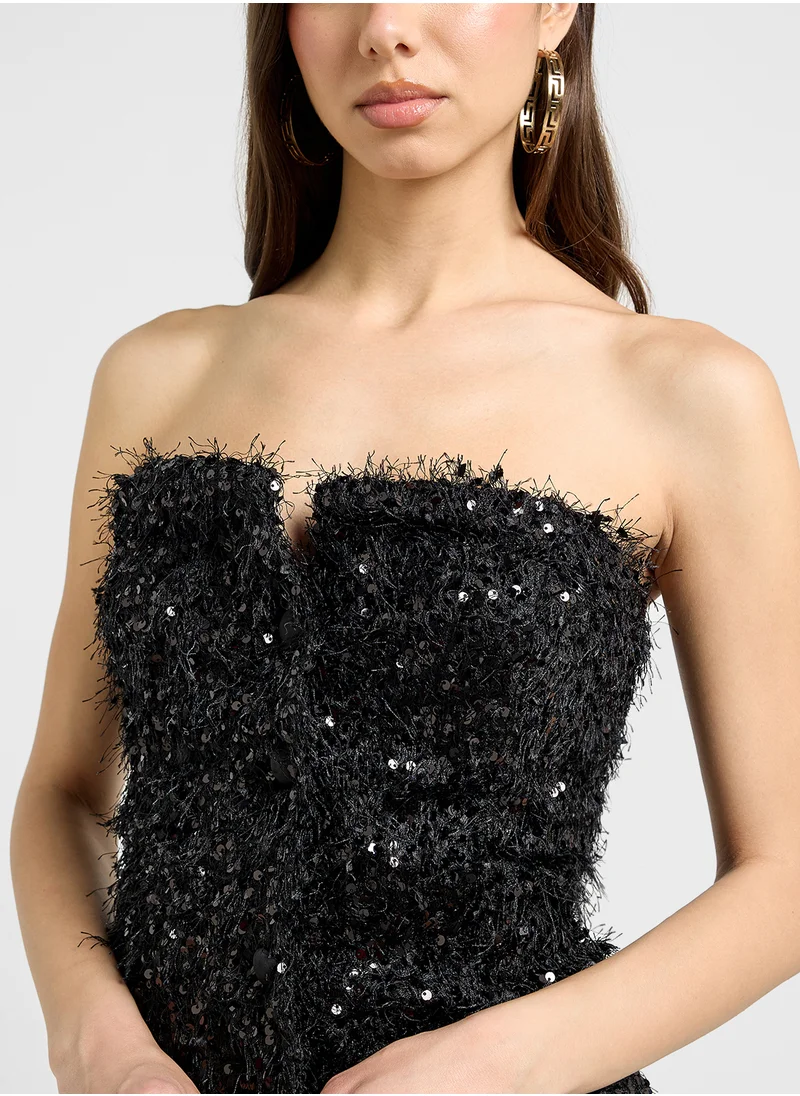 Ginger Bandeau Sequin Embellished Corset
