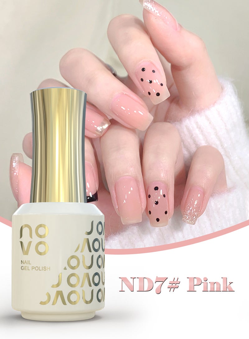 نوفو طلاء أظافر جل 5 في 1، جل أظافر متعدد الوظائف، جل بناء وتقوية الأظافر المعالج بالأشعة فوق البنفسجية وLED، جل أظافر يدوم طويلاً للاستخدام المنزلي - 15 مل - Image 2