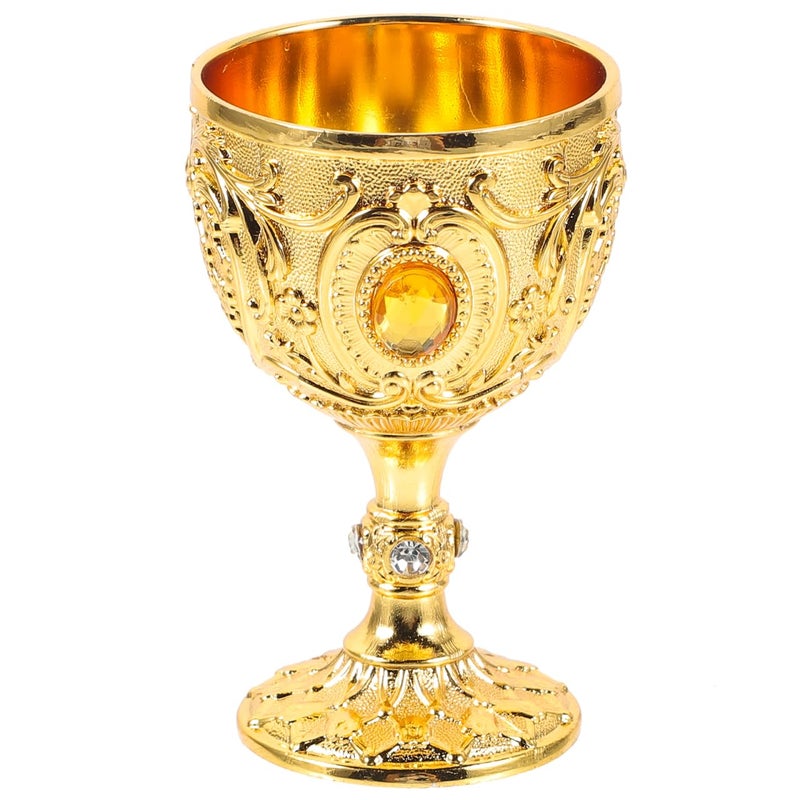 SHOWERORO Retro Wine Goblet 1Oz Vintage Engraved Small Liquor Glass for Home Bar Party Drinkware