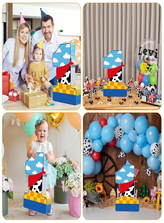 Hungdao Toy Inspired Game Piñata Cow Piñata for Kids Cartoon Story with Stick Blue Yellow Red Cow Clouds Decor for Boys Girls Adults Birthday Baby Shower Party Supplies Gifts Decor(Number 1) - Image 5