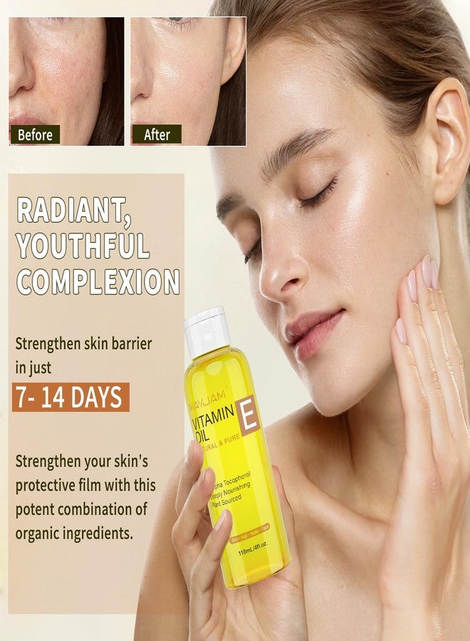 MAYJAM Organic Vitamin E Oil 50,000 IU for Skin, Pure & Natural Vitamine oils for Scars Hair, Face, Nail, Scalp Bath and Body Oil, Tocopherol to Repair Damaged Skin, Moisturizing Dry Skin, 4 Fl Oz - Image 5