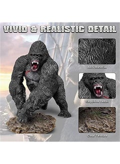 General Action Figure, 5.5 Animal Movie Series Toys, Realistic Figure Statue Toy with Detachable Base for Decoration Collection Gift Black  - Image 3