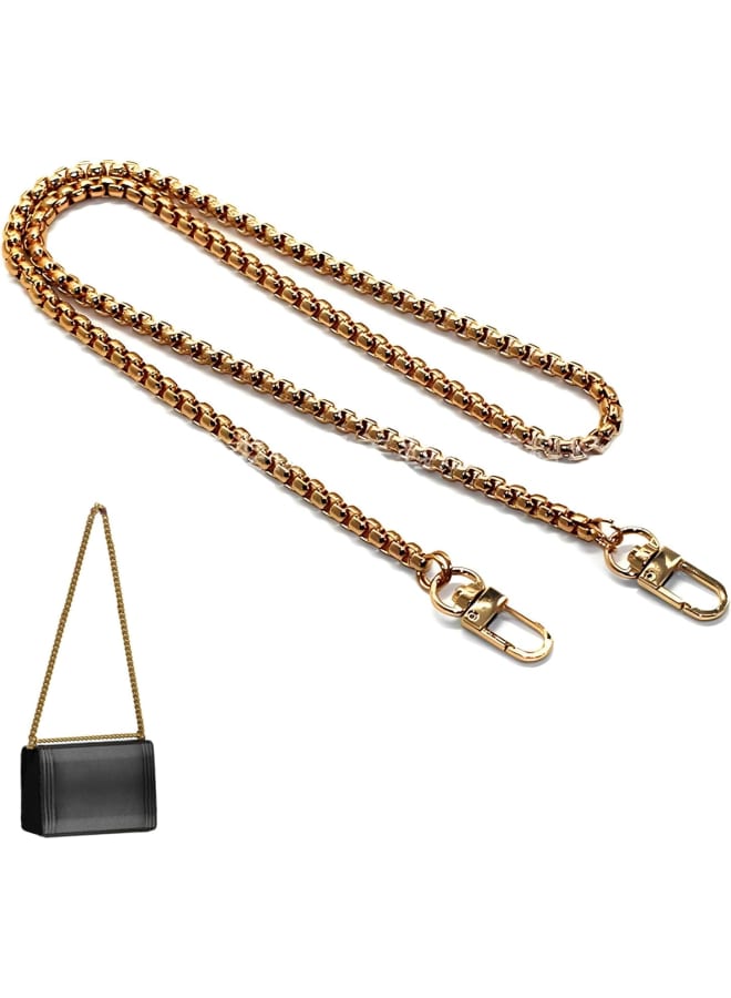 Chain Strap, Golden Metal Bag Chain Shoulder Strap Chain Replacement Twist Links Purse Clutch Bag Wallet Handbag snap Clasp Metal DIY Crossbody Bag  - Image 1
