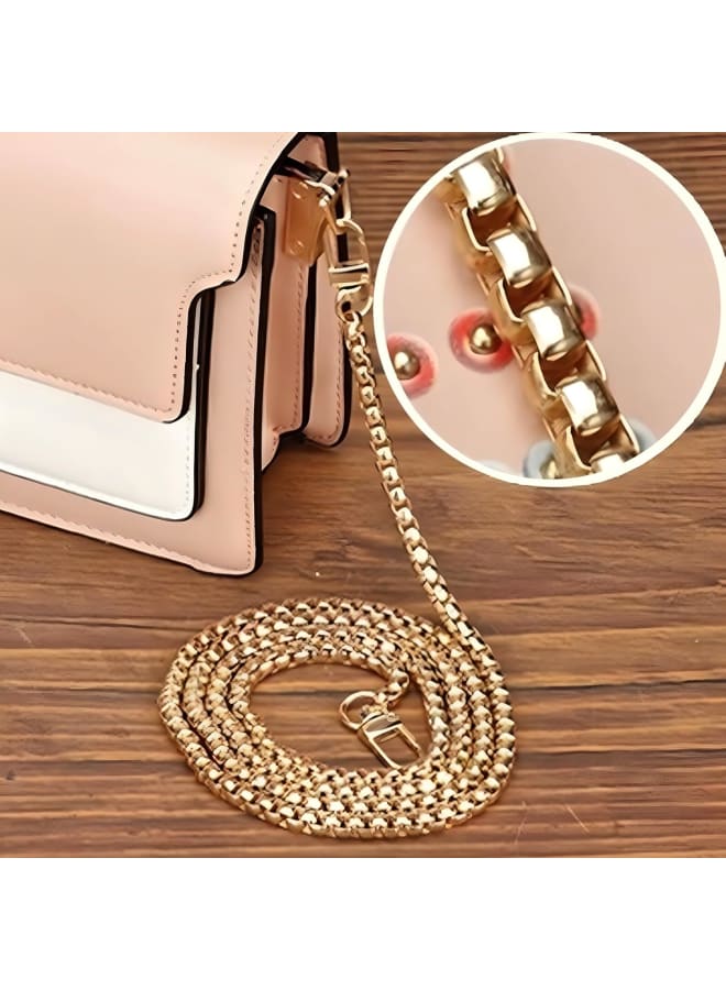 Chain Strap, Golden Metal Bag Chain Shoulder Strap Chain Replacement Twist Links Purse Clutch Bag Wallet Handbag snap Clasp Metal DIY Crossbody Bag  - Image 4