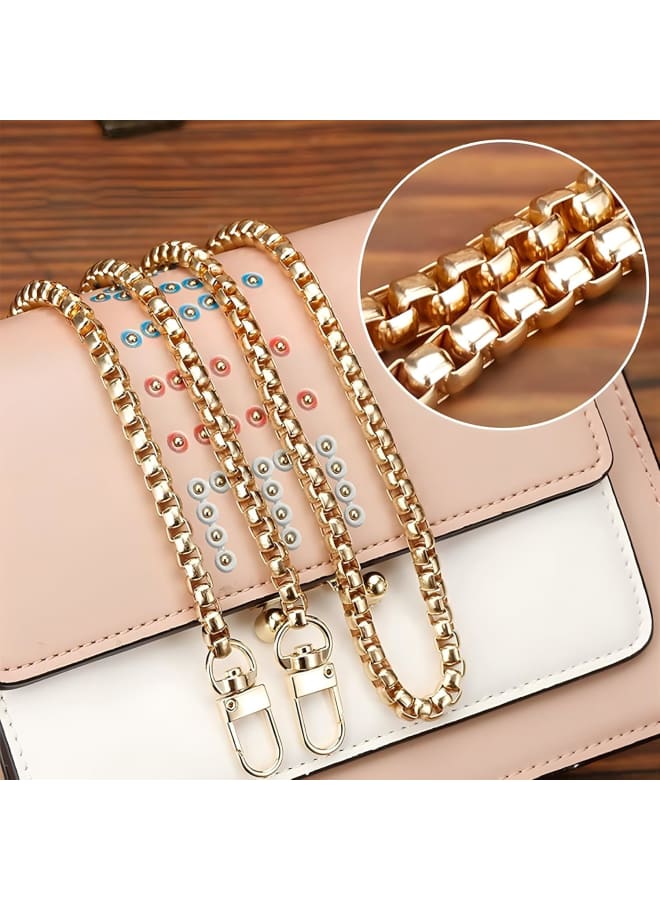 Chain Strap, Golden Metal Bag Chain Shoulder Strap Chain Replacement Twist Links Purse Clutch Bag Wallet Handbag snap Clasp Metal DIY Crossbody Bag  - Image 3