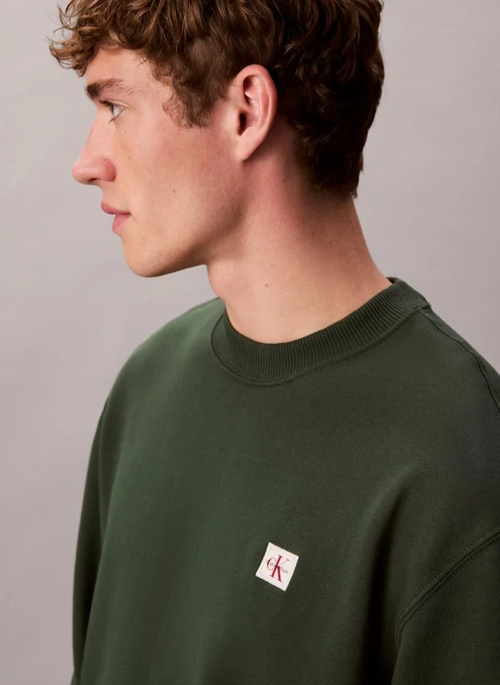 Calvin Klein Jeans Cotton Terry Badge Sweatshirt