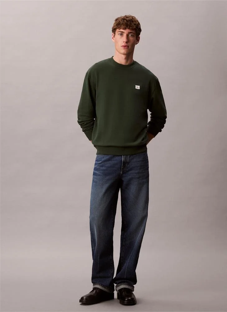 Calvin Klein Jeans Cotton Terry Badge Sweatshirt