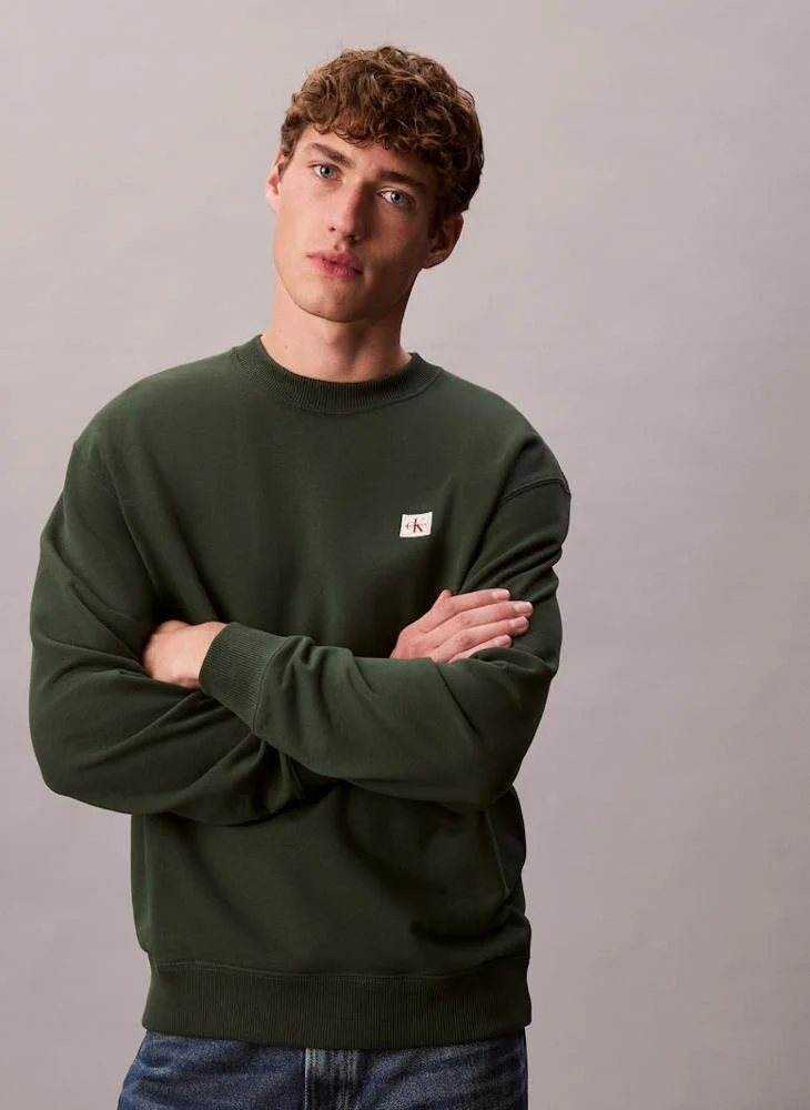Calvin Klein Jeans Woven Label Terry Sweatshirt