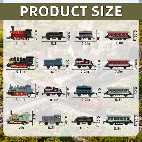 Exasinine 4 Sets Train Toys Mini Steam Locomotive Model Trains Model Pull Back Mini Train Set for Kids Boys Girls Birthday Party Favor Train Enthusiasts Collectors - Image 3