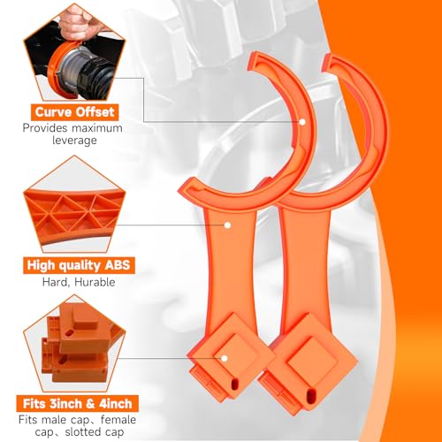 TagRecove 2 PCS RV Sewer Hose Wrench MultiPurpose Sewer Hose Connector Wrench for Connecting and Disconnecting Sewer Hoses Fits 3Inch and 4Inch MaleFemale RV Sewer Caps RV Accessories - Image 5
