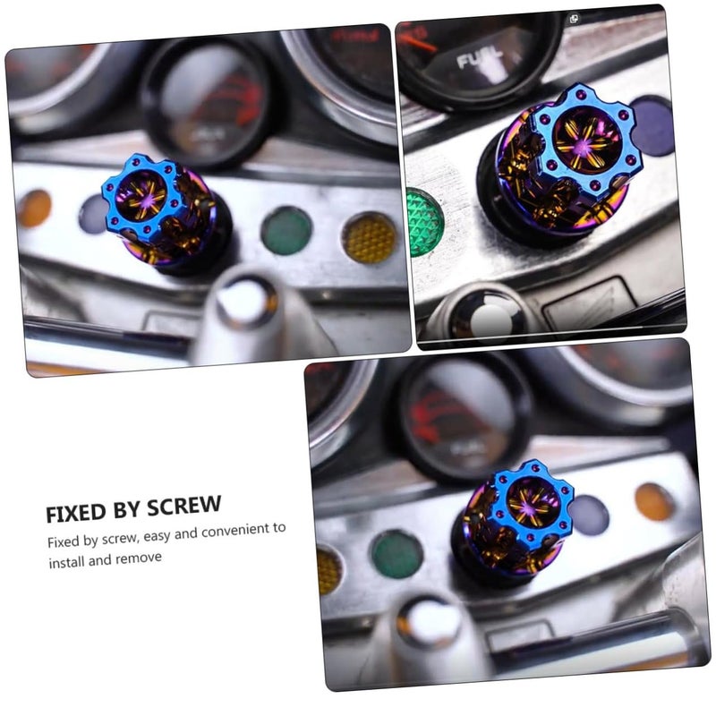 2Pcs Titanium Plated Electric Scooter Motorcycle Key Cover Easy Installation Secure Lock - Image 5