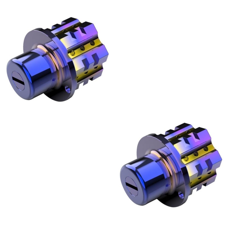 2Pcs Titanium Plated Electric Scooter Motorcycle Key Cover Easy Installation Secure Lock - Image 2