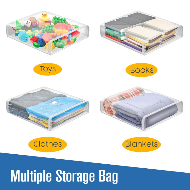 Houseables Clothes Storage Bag, Sweater Bags, Clear Storage Bags, Sweater Storage Bags, Plastic Storage Bags For Clothes, Sweater Bags Moth Proof, Clear Storage Bags With Zipper, Sheet Storage Bags, 18x15, 5 PK - Image 4