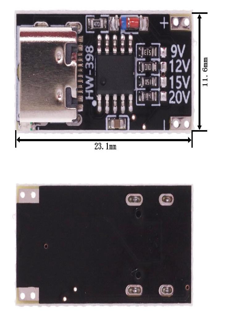 Eckek - USB-C PD Trigger Board Module PD/QC Decoy Board Fast Charge USB Type-c To 12v High Speed Charger Power Delivery Boost Module - Image 1