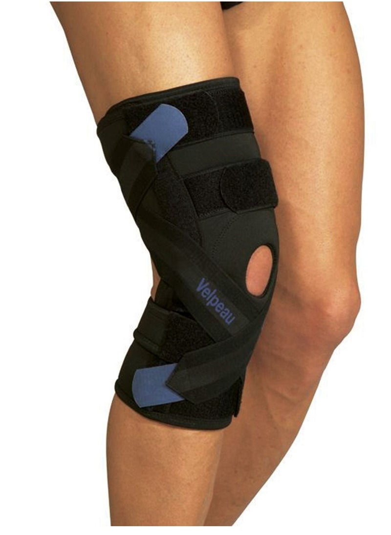 Velpeau - VELPEAU LIGACTION (Knee Brace) PRO2 N LPP Black, Size T4: knee 43-48 cm, Thigh: 50-56 cm - Image 1