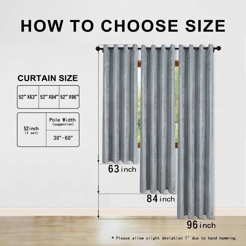 ELKCA DoubleSided Chenille Window Curtains for Living RoomSilver Grey Curtains for Bedroom Grommet TopPack of 2Silver Grey 52 W x 96 L - Image 5