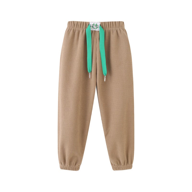 Children'S Casual Pants Boys' And Girls' Pants Korean Style Children'S Wear Sports Pants Trendy Sweatpants Baby'S Thickened Trendy Fleece-Lined Pants - Image 1