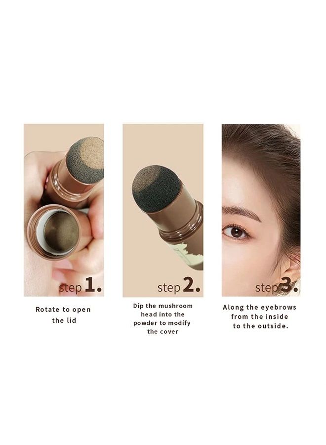 Tyemp Eyebrow Stamp Shaping Kit, One Step Brow Stamp Stencil Kit Waterproof Eye Brow Stamp Makeup Tools Eyebrow Definer with 6 Reusable Eyebrow Stencils (Light Brown)  - Image 3