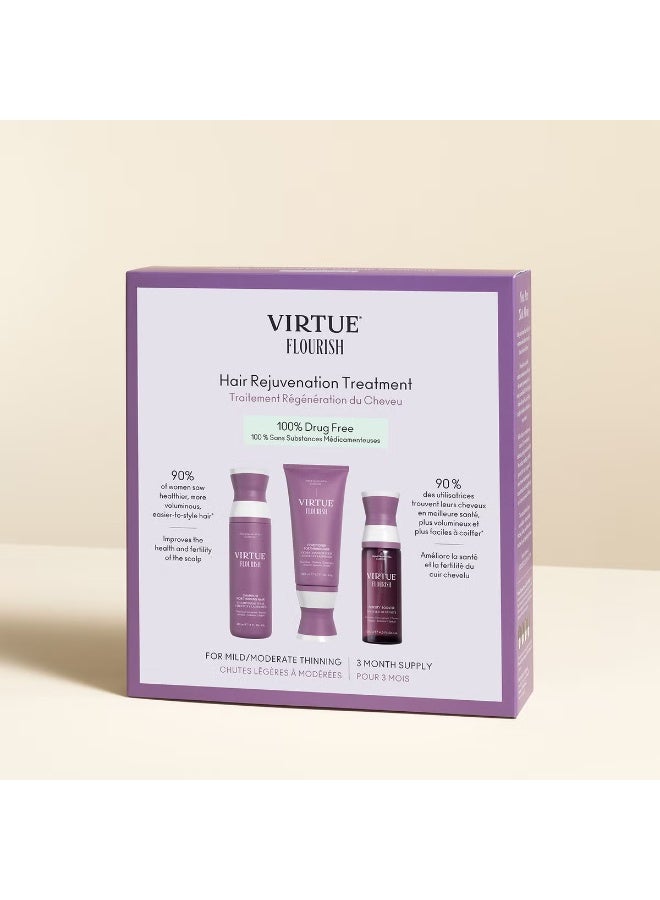 VIRTUE Flourish Hair Rejuvenation Treatment (3 Month Supply) - Image 2