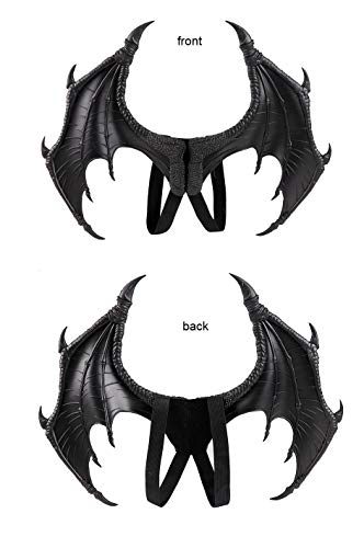 Himine Dragon Wings Props Cosplay Wing With Tail (Black) - Image 2