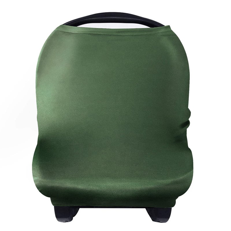 YOOFOSS Yoofoss Nursing Cover Breastfeeding Scarf Baby Car Seat Covers Infant Stroller Cover Strechy Carseat Canopy for Boys and Girls Dark Green