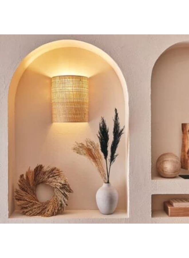 وهج  شمعدان حائط من الخيزران الطبيعي - تصميم بسيط  - Image 1