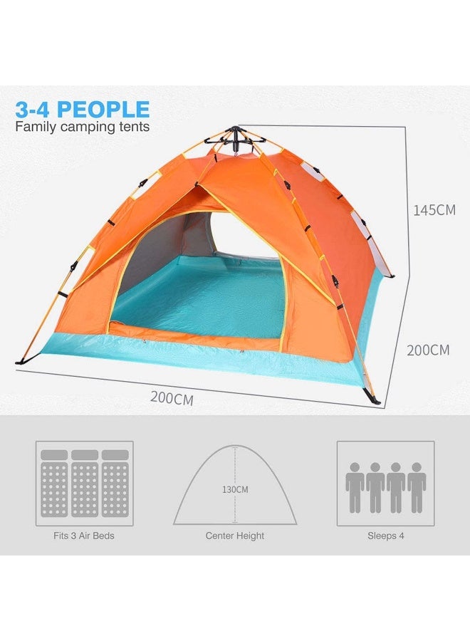 GO2CAMPS Camping Tent 4 Person, Instant Automatic Pop Up Dome Tent, Portable Windproof Lightweight for Family Backpacking Hunting Hiking Outdoor Beach Tent and Picnic Tent - Image 5