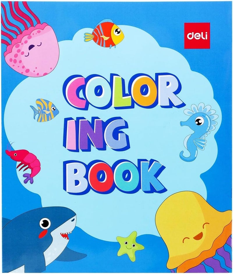 Deli EN044 12-Sheets Assorted Coloring Book - 210 x 180 mm - Image 1