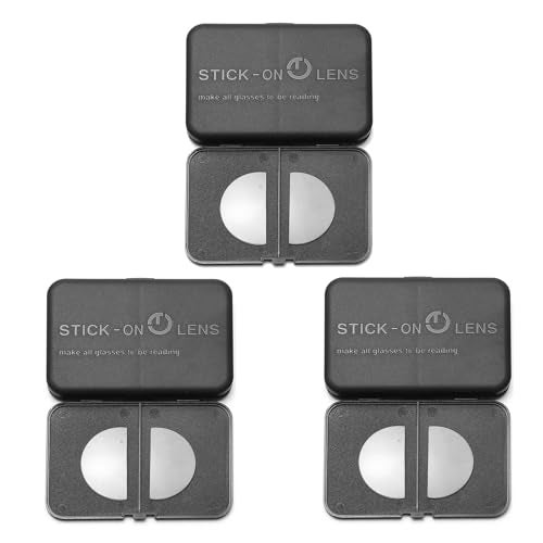 OKH 3pack Stickon Reading Glasses Lens Adhesive Magnification Bifocal Lenses for Sunglasses Safety Goggles No Water Needed 100 - Image 1