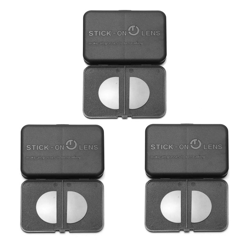 OKH 3pack Stickon Reading Glasses Lens Adhesive Magnification Bifocal Lenses for Sunglasses Safety Goggles No Water Needed 100 - Image 2