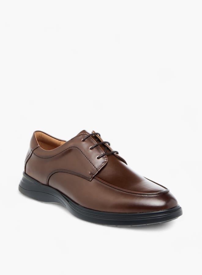 Le Confort Mens Solid Derby Shoes With Lace-Up Closure  - Image 1