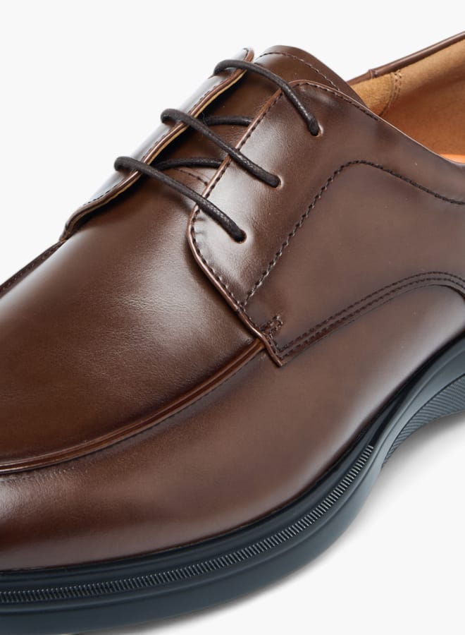 Le Confort Mens Solid Derby Shoes With Lace-Up Closure  - Image 4