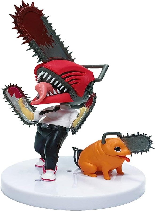 AUGEN Chainsaw Man Set of 2 - C Action Figure Limited Edition for Car Dashboard, Decoration, Cake, Office Desk & Study Table (11cm)(Pack of 2) - Image 1