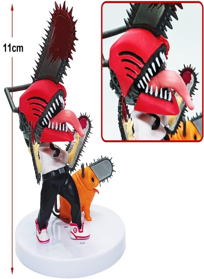 AUGEN Chainsaw Man Set of 2 - C Action Figure Limited Edition for Car Dashboard, Decoration, Cake, Office Desk & Study Table (11cm)(Pack of 2) - Image 2