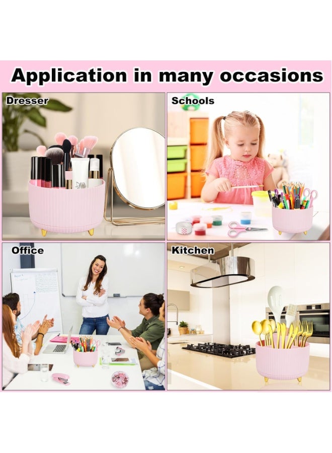 Office Stationery Set Desk Organizers and Accessories 10Pcs Set with 360-Degree Rotating Pen Holder, Tape Dispenser, Stapler, Staple Remover,  Staples, Tape, Clips Set, Ruler, Scissor, Pen - Image 5