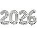 BBPOOL Silver 2026 Balloons 40 Inch 2026 Number Balloon Foil New Year Balloon Numbers for New Years Eve Party Graduation Party Decoration - Image 2