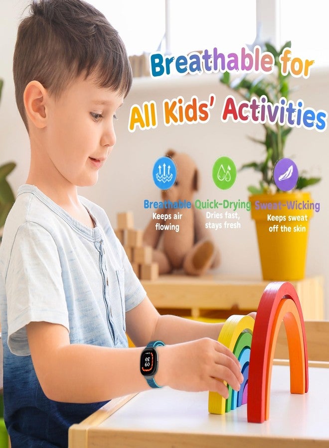 Vanet 3-Pack Nylon Straps Compatible for Google Fitbit Ace LTE (2024) Bands for Kids, Adjustable Hook & Loop Replacement Wristbands for Boys Gilrs - Image 4