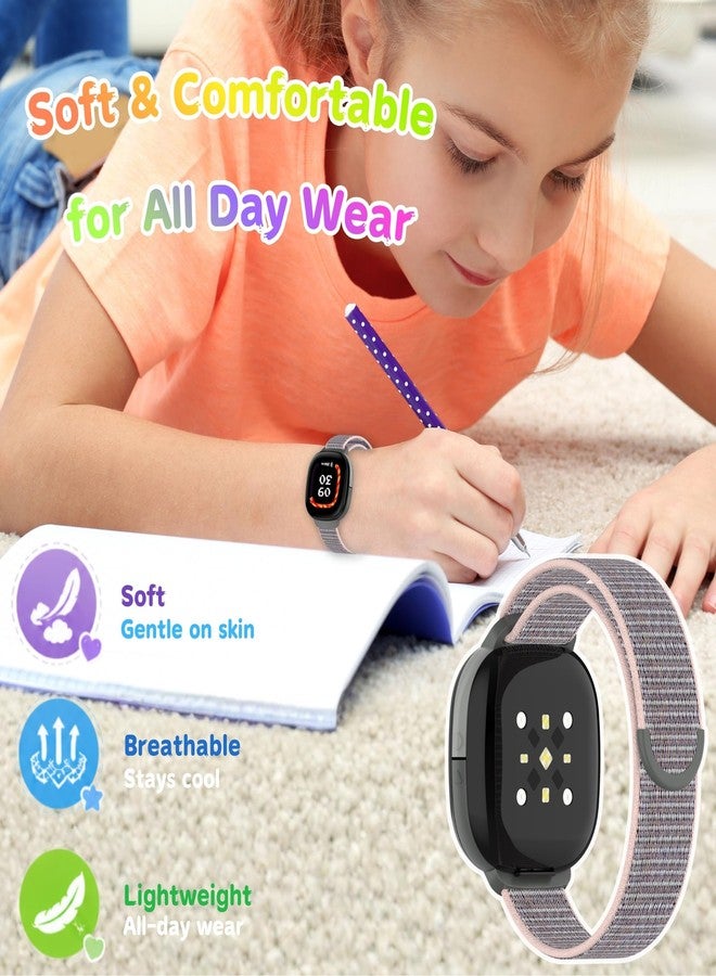 Vanet 3-Pack Nylon Straps Compatible for Google Fitbit Ace LTE (2024) Bands for Kids, Adjustable Hook & Loop Replacement Wristbands for Boys Gilrs - Image 5