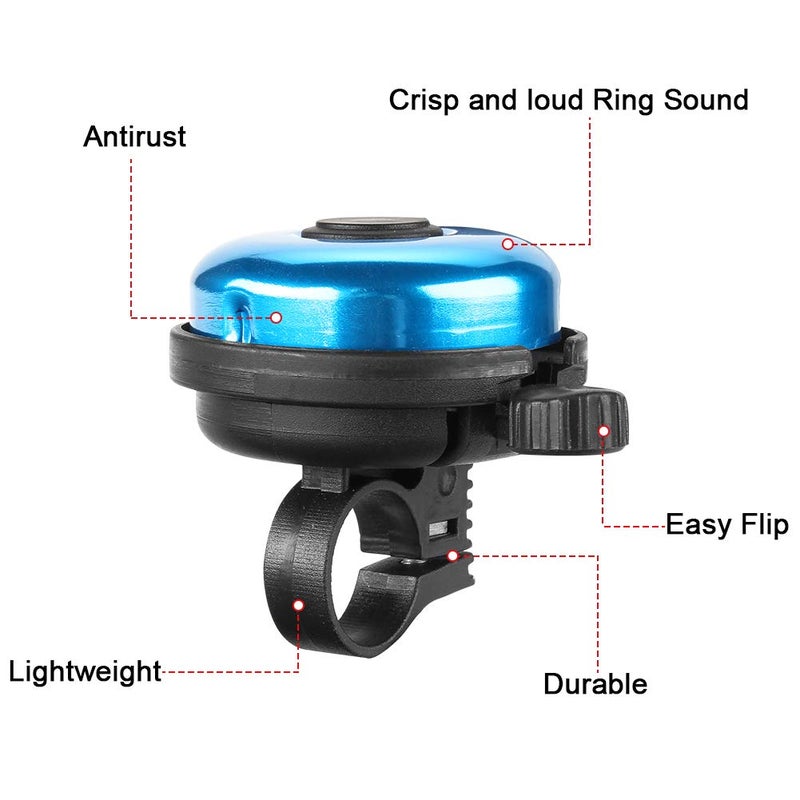 accmor Accmor Classic Bike Bell, Aluminum Bicycle Bell, Loud Crisp Clear Sound Bicycle Bike Bell for Adults Kids  - Image 5