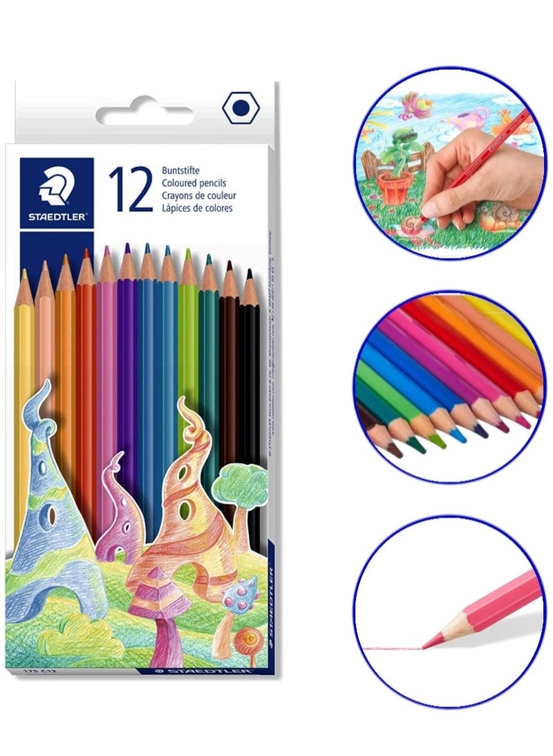 ستدلر أقلام تلوين سداسية الشكل مكونة من 12 قطعة متعدد الألوان - Image 2