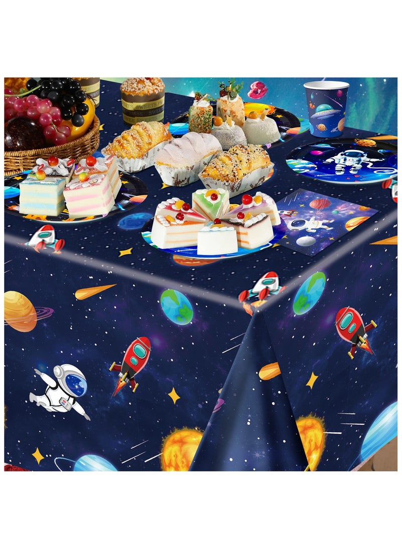 FRUITFUL PARTY Space Theme Disposable Tableware for 24 Guests, 177pcs Outer Space Birthday Party Decorations Space Party Plates Napkins Tablecloth Banner Garland - Image 4