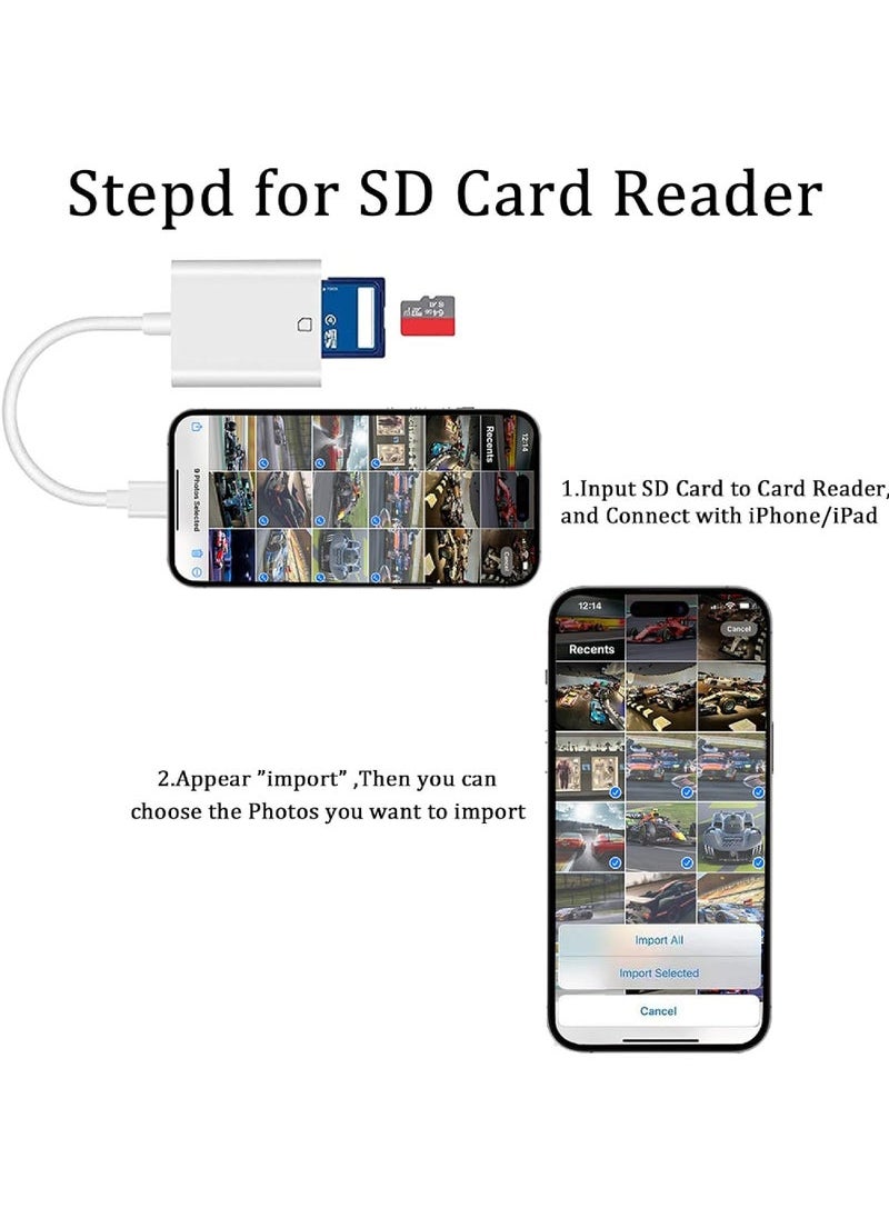 Captaintech Apple MFi Certified Lightning to SD Card Reader – Plug & Play Camera Adapter for iPhone & iPad (14/13/12/11/XS/XR/X/8/7) – Trail Camera Viewer & Memory Card Reader  - Image 3