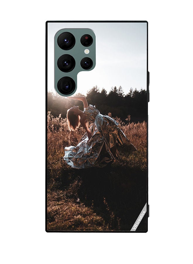 VR CREATIVE Protective Case Cover For Samsung Galaxy S22 Ultra 5G Girl Dance Pose Design Multicolour - Image 1