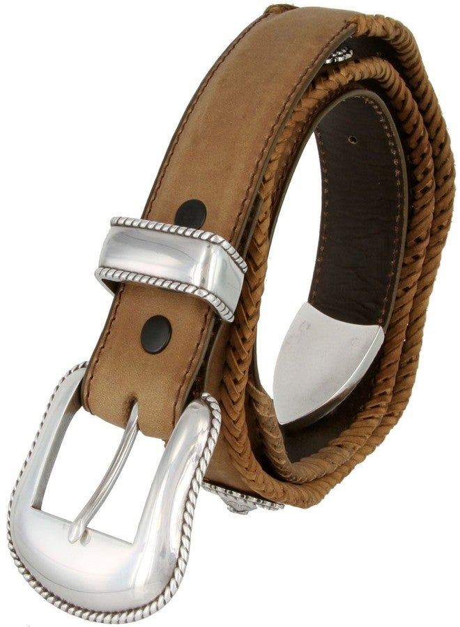 بيلتس.كوم حزام رجالي من الجلد بتصميم رعاة البقر الغربي، مزين برأس حصان وحواف مزخرفة، عرضه 1.5 بوصة - Image 4