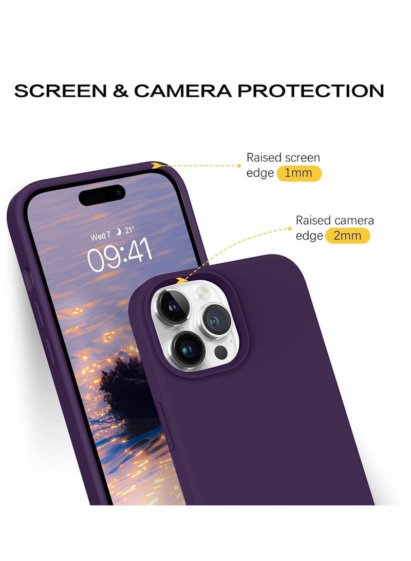 ELTRAZONE oft Silicone Rubber Bumper Microfiber Lining Hard Back iPhone 15 Pro Back Cover Shockproof Protective Case Cover, Anti-Scratch, Dustproof, Premium Quality, Slim-Fit - Image 2