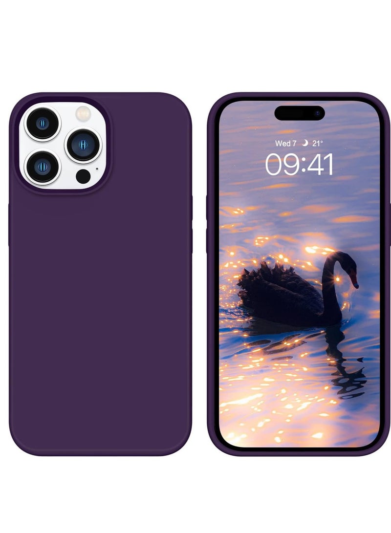 ELTRAZONE oft Silicone Rubber Bumper Microfiber Lining Hard Back iPhone 15 Pro Back Cover Shockproof Protective Case Cover, Anti-Scratch, Dustproof, Premium Quality, Slim-Fit - Image 1