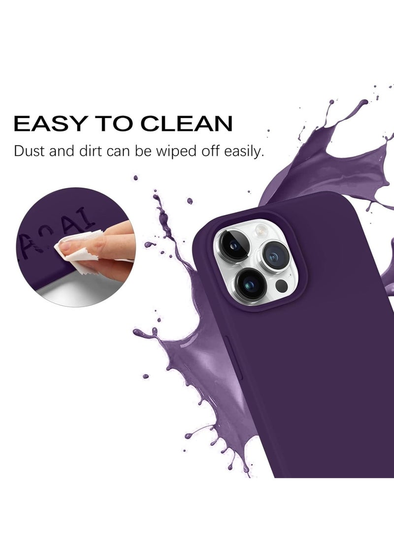 ELTRAZONE oft Silicone Rubber Bumper Microfiber Lining Hard Back iPhone 15 Pro Back Cover Shockproof Protective Case Cover, Anti-Scratch, Dustproof, Premium Quality, Slim-Fit - Image 3